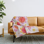 Smiling Flower Faces  Throw Blanket Gallery Image 1