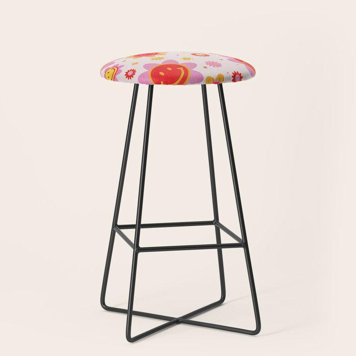 Smiling Flower Faces  Stool Gallery Image 1