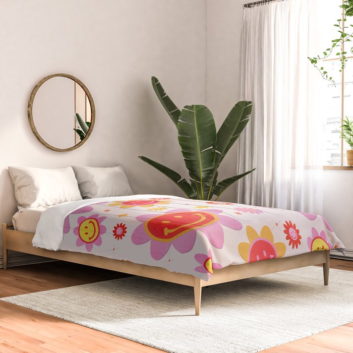 Smiling Flower Faces  Comforter Gallery Image 2