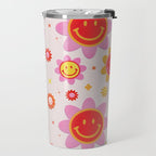 Smiling Flower Faces  Travel Mug Gallery Image 2