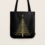 Christmas Night Tree-Glowing Tote Bag Gallery Image 1