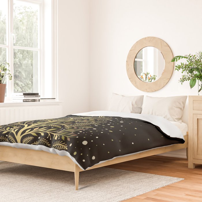 Christmas Night Tree-Glowing Duvet Cover Gallery Image 2