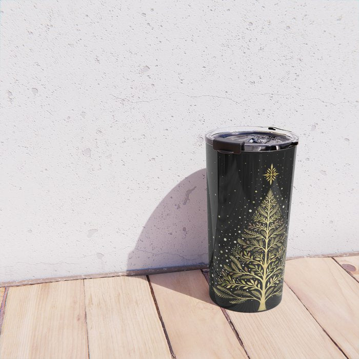 Christmas Night Tree-Glowing Travel Mug Gallery Image 4