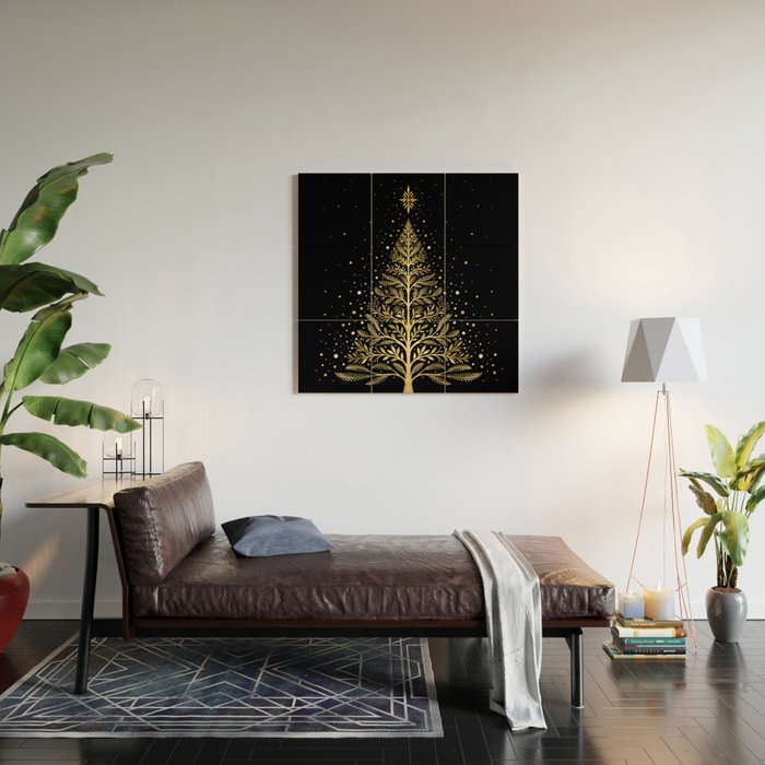 Christmas Night Tree-Glowing Wood Wall Art Gallery Image 2