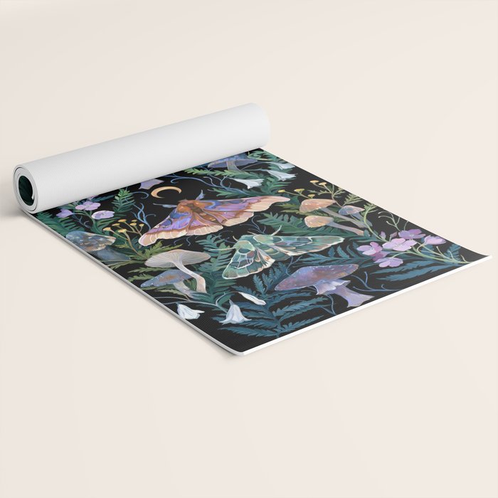 Sphinx Moth Moon Garden Yoga Mat Gallery Image 2