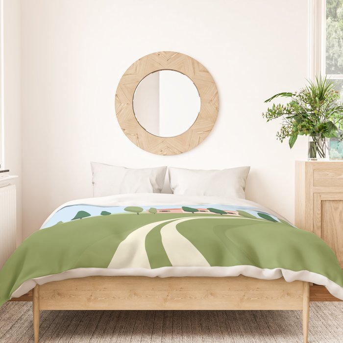 Tuscany landscape, Italy Duvet Cover Gallery Image 3