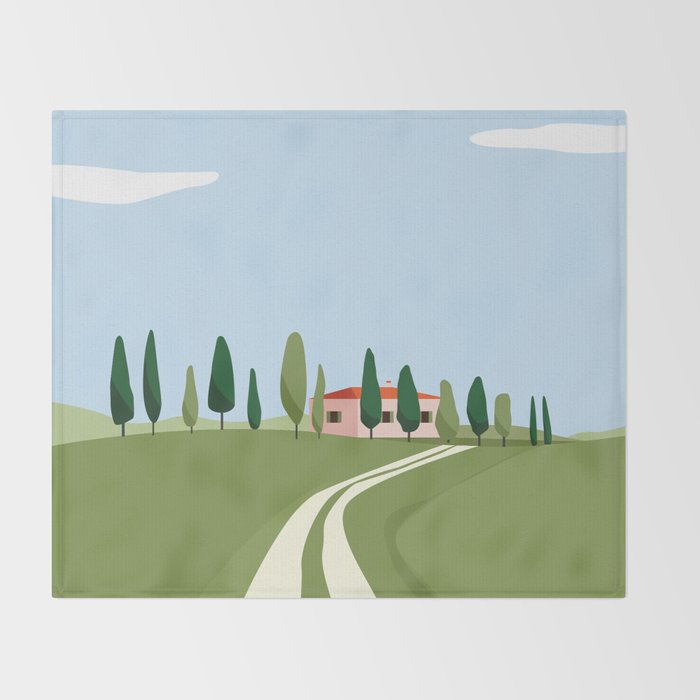 Tuscany landscape, Italy Throw Blanket Gallery Image 2