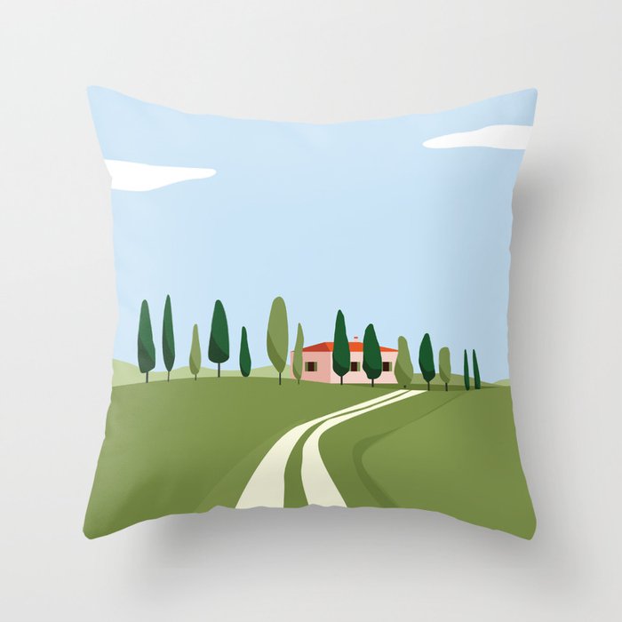 Tuscany landscape, Italy Throw Pillow Gallery Image 6
