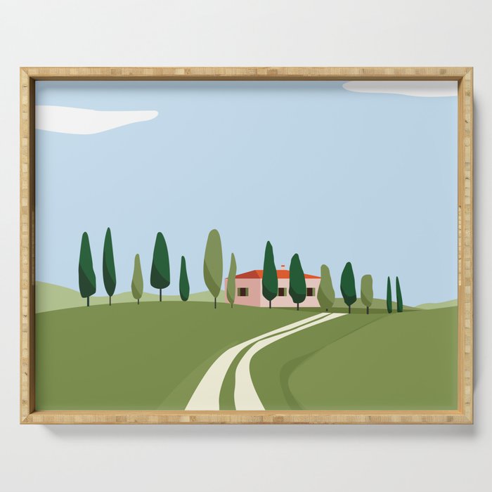 Tuscany landscape, Italy Serving Tray Gallery Image 1