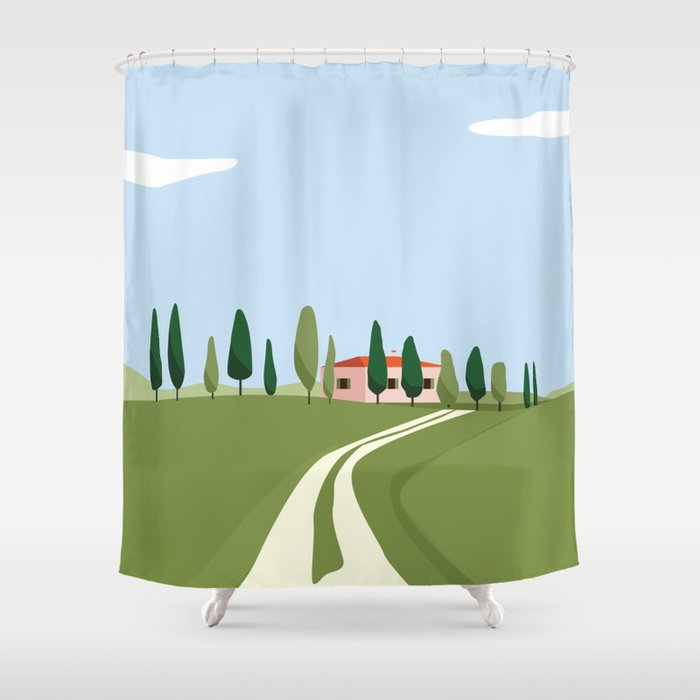 Tuscany landscape, Italy Shower Curtain Gallery Image 1