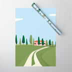 Tuscany landscape, Italy Wrapping Paper Gallery Image 1