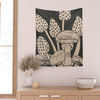 Abstract Mushrooms 1 Wall Tapestry Gallery Image 2