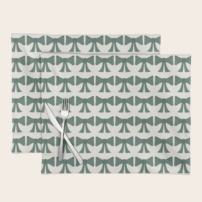 Vintage Bows IV Green Placemat Gallery Image 1