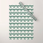Vintage Bows IV Green Wrapping Paper Gallery Image 1