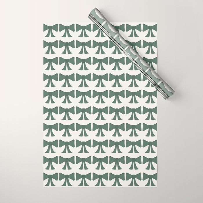 Vintage Bows IV Green Wrapping Paper Gallery Image 1