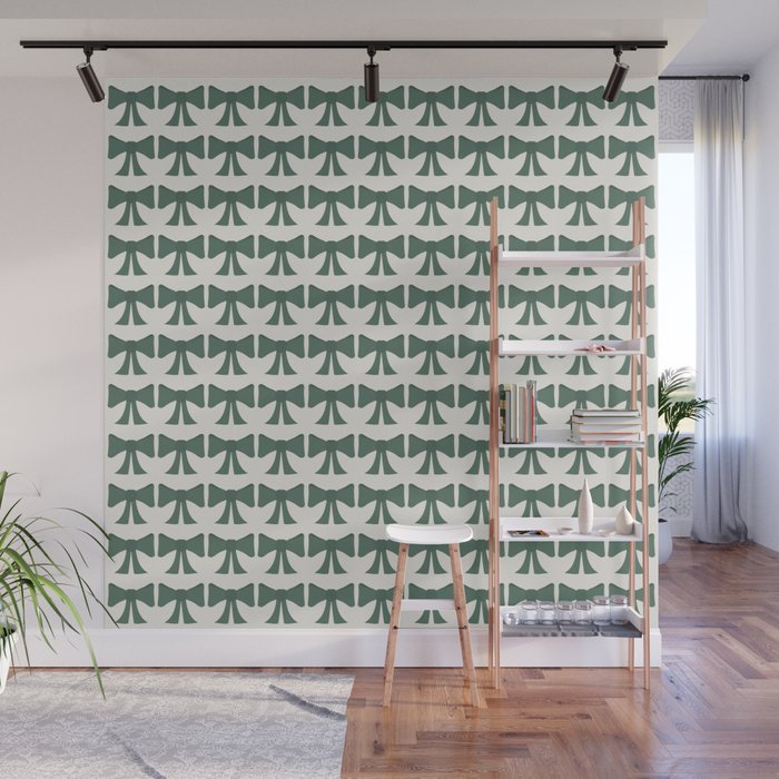 Vintage Bows IV Green Wall Mural Gallery Image 1