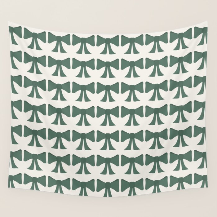 Vintage Bows IV Green Wall Tapestry Gallery Image 4