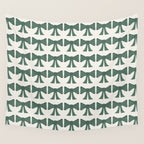 Vintage Bows IV Green Wall Tapestry Gallery Image 4