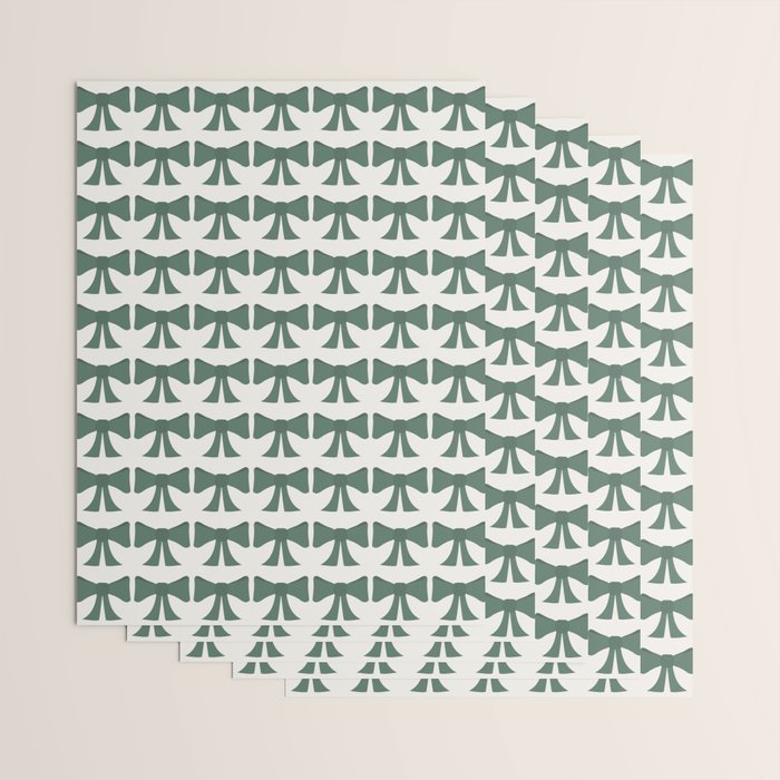 Vintage Bows IV Green Wrapping Paper Gallery Image 3