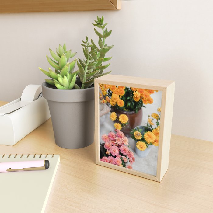 Chrysanthemum Blooms | Autumn Floral Still Life Mini Art Print Gallery Image 2