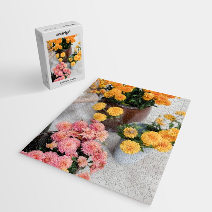Chrysanthemum Blooms | Autumn Floral Still Life Jigsaw Puzzle Gallery Image 2