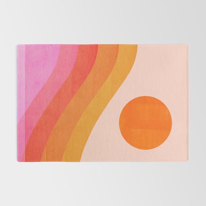 Abstraction_SUNSET_OCEAN_COLOR_POP_ART_Minimalism_009D Rug Gallery Image 2