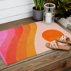 Abstraction_SUNSET_OCEAN_COLOR_POP_ART_Minimalism_009D Outdoor Rug Gallery Image 2