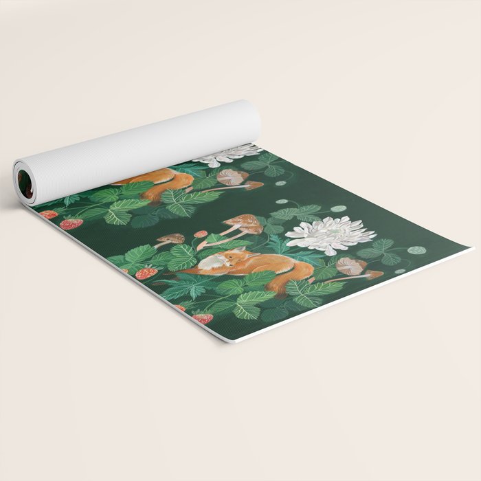 Strawberry Fox Yoga Mat Gallery Image 2