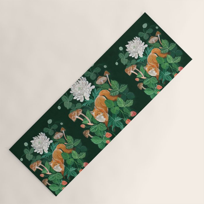Strawberry Fox Yoga Mat Gallery Image 1