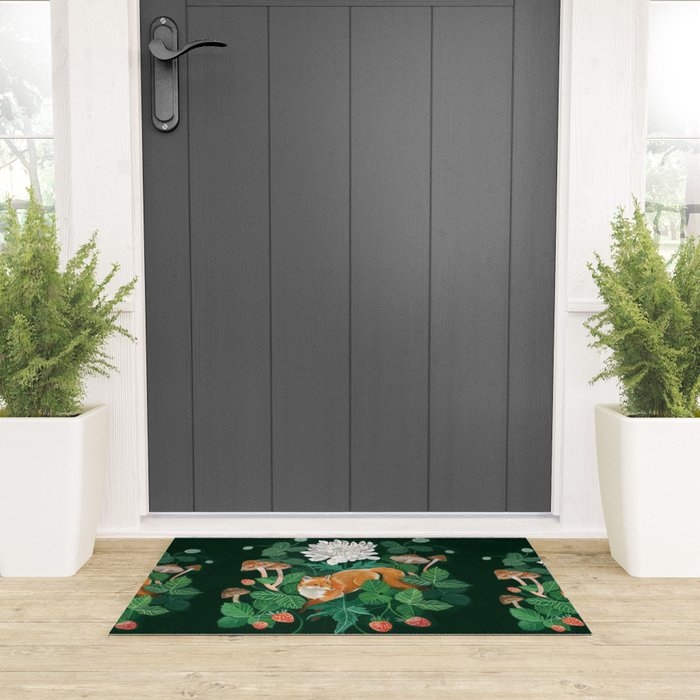 Strawberry Fox Welcome Mat Gallery Image 3