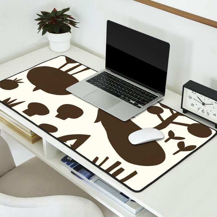 fresh fresh vegetable-black Desk Mat Gallery Image 2