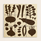 fresh fresh vegetable-black Wood Wall Art Gallery Image 1
