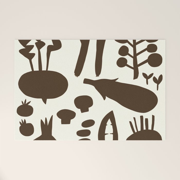 fresh fresh vegetable-black Welcome Mat Gallery Image 1