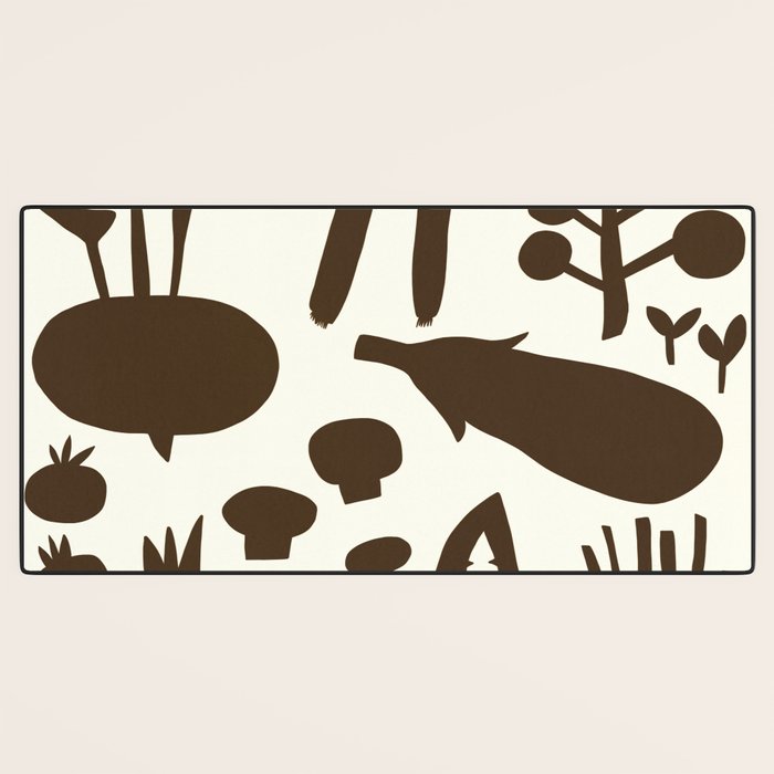 fresh fresh vegetable-black Desk Mat Gallery Image 3