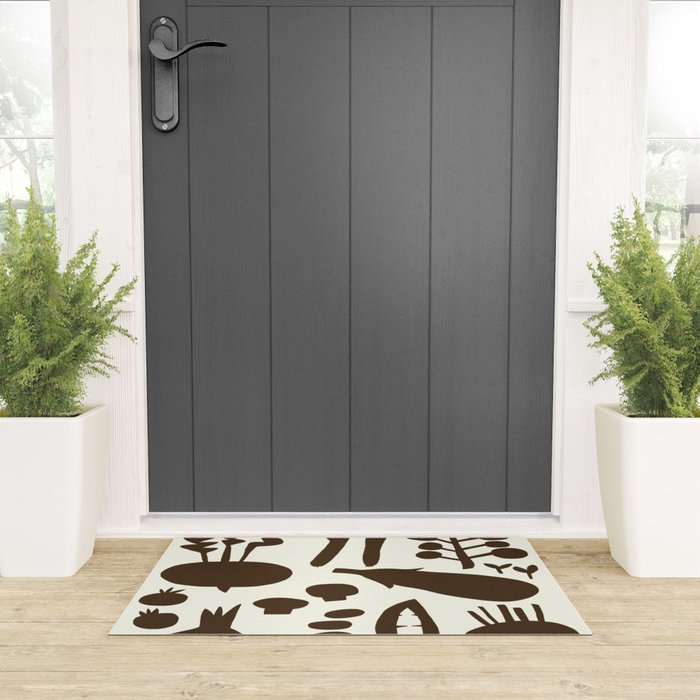 fresh fresh vegetable-black Welcome Mat Gallery Image 3