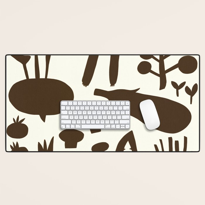 fresh fresh vegetable-black Desk Mat Gallery Image 1