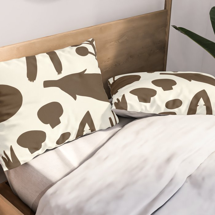fresh fresh vegetable-black Pillow Sham Gallery Image 2