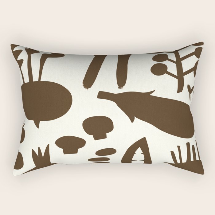 fresh fresh vegetable-black Rectangular Pillow Gallery Image 1