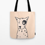 Spotty dog on cream Tote Bag Gallery Image 1