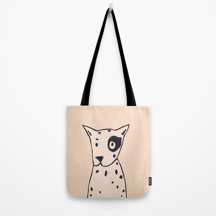 Spotty dog on cream Tote Bag Gallery Image 2