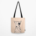 Spotty dog on cream Tote Bag Gallery Image 2
