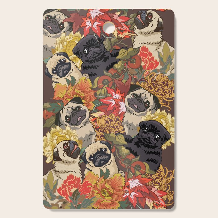 Because Pugs Autumn Cutting Board Gallery Image 1