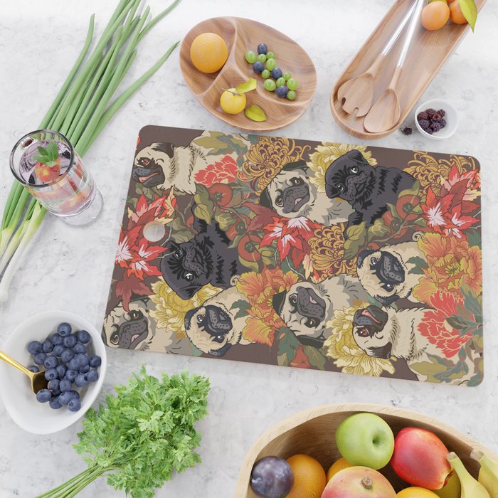 Because Pugs Autumn Cutting Board Gallery Image 2