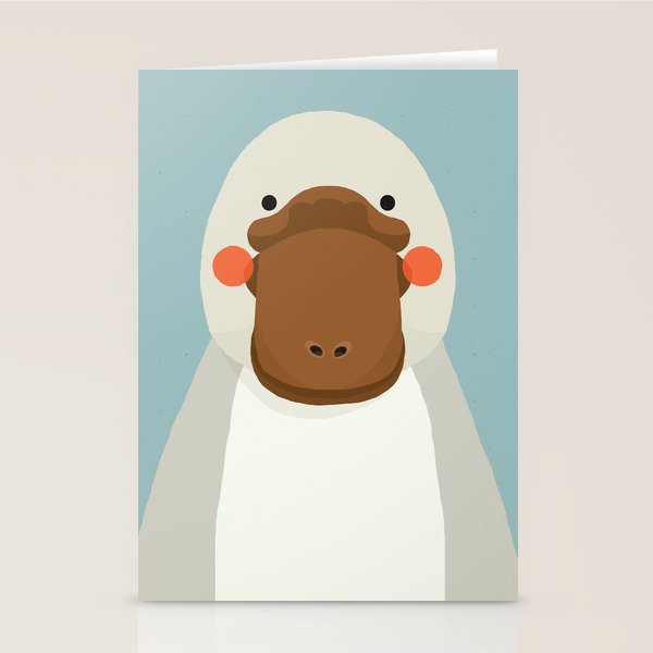 Platypus, Animal Portrait Stationery Card Gallery Image 1