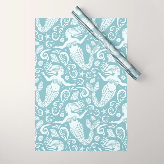 Mermaid Swim Wrapping Paper Gallery Image 1