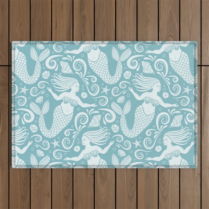 Mermaid Swim Outdoor Rug Gallery Image 1