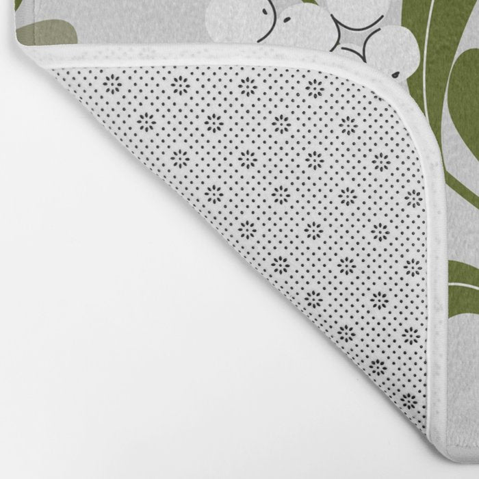 Mistletoe Pattern - Green Bath Mat Gallery Image 2