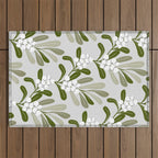 Mistletoe Pattern - Green Outdoor Rug Gallery Image 1