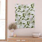 Mistletoe Pattern - Green Wall Tapestry Gallery Image 2