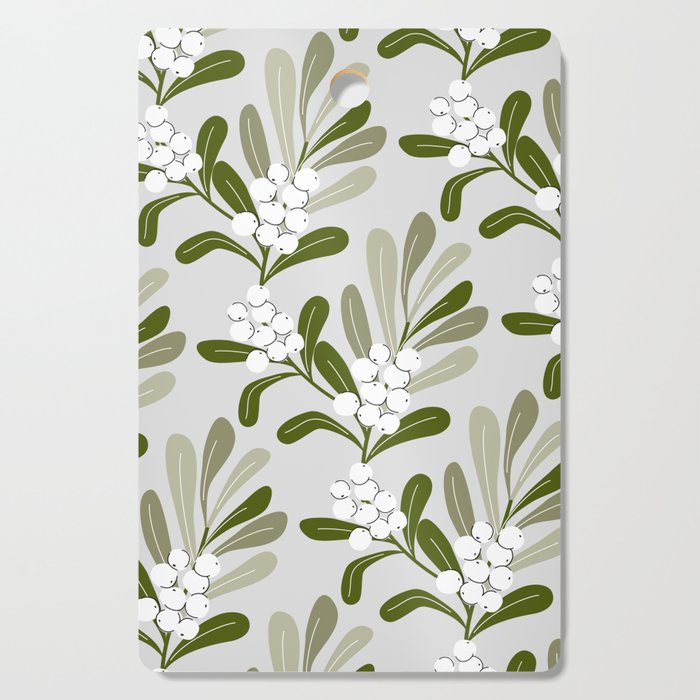 Mistletoe Pattern - Green Cutting Board Gallery Image 1